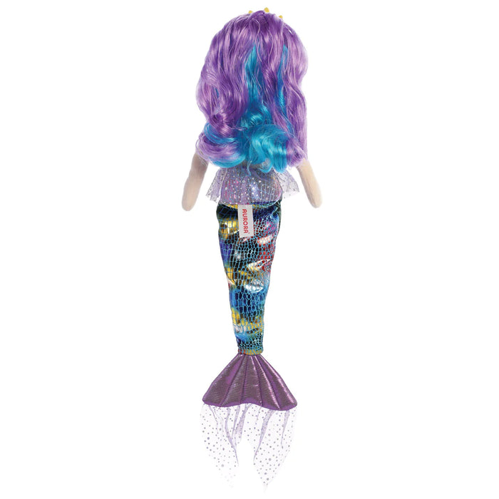 Sea Sparkles Rainbow Violet Mermaid Soft Toy