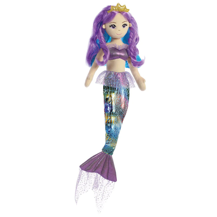 Sea Sparkles Rainbow Violet Mermaid Soft Toy