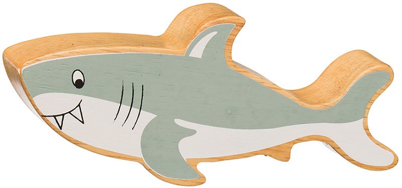 Lanka Kade Wooden Toy Natural Grey Shark