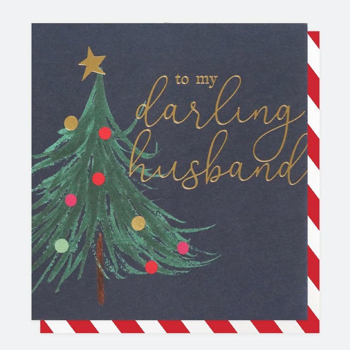 Caroline Gardner Christmas Card - Darling Husband (Tree)