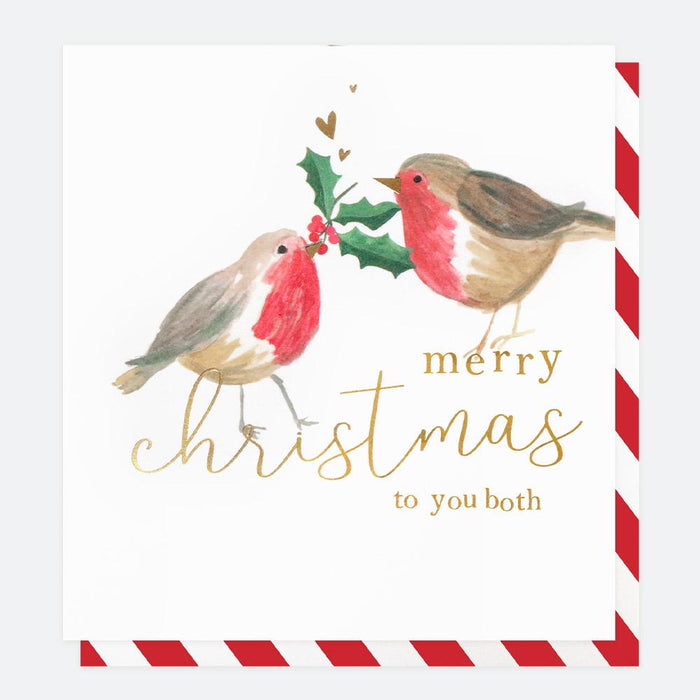 Caroline Gardner Christmas Card - To You Both (Robins)