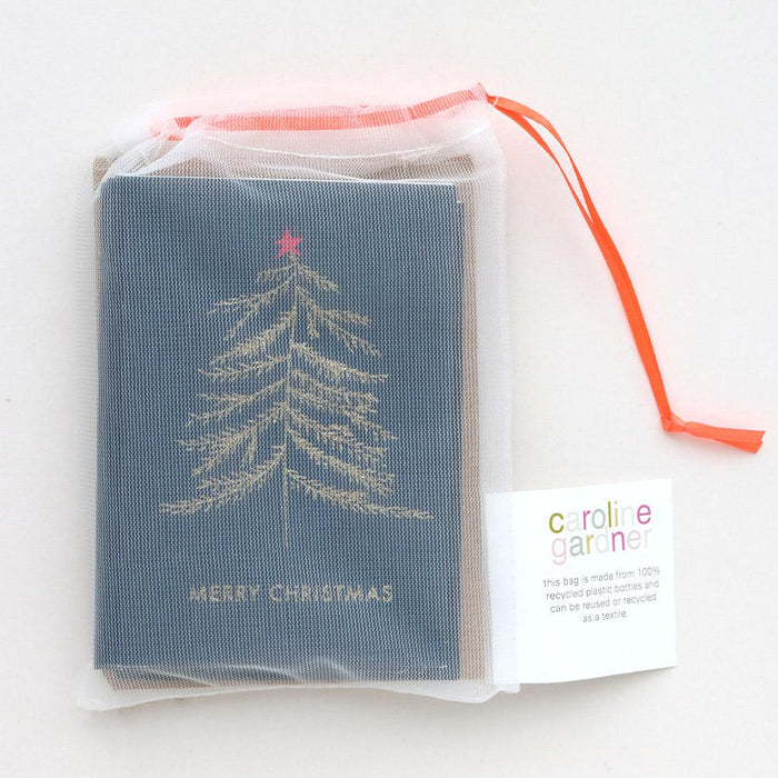 Caroline Gardner Pack Of 10 Christmas Cards - Gold Tree