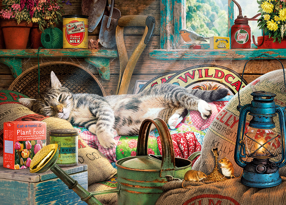 Gibsons Snoozing in the Shed 500XLpc Jigsaw Puzzle
