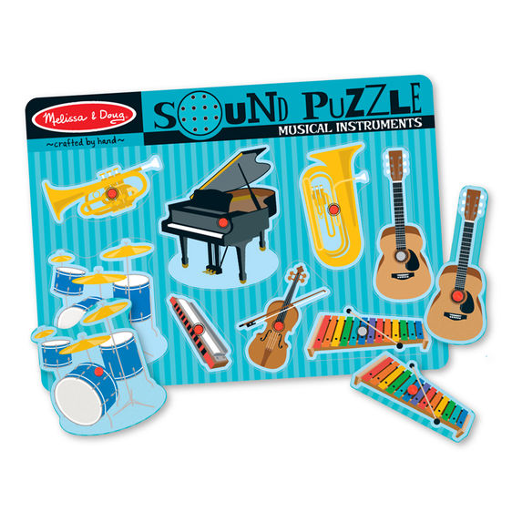 Melissa and Doug Musical Instruments Sound Puzzle - 8 Pieces