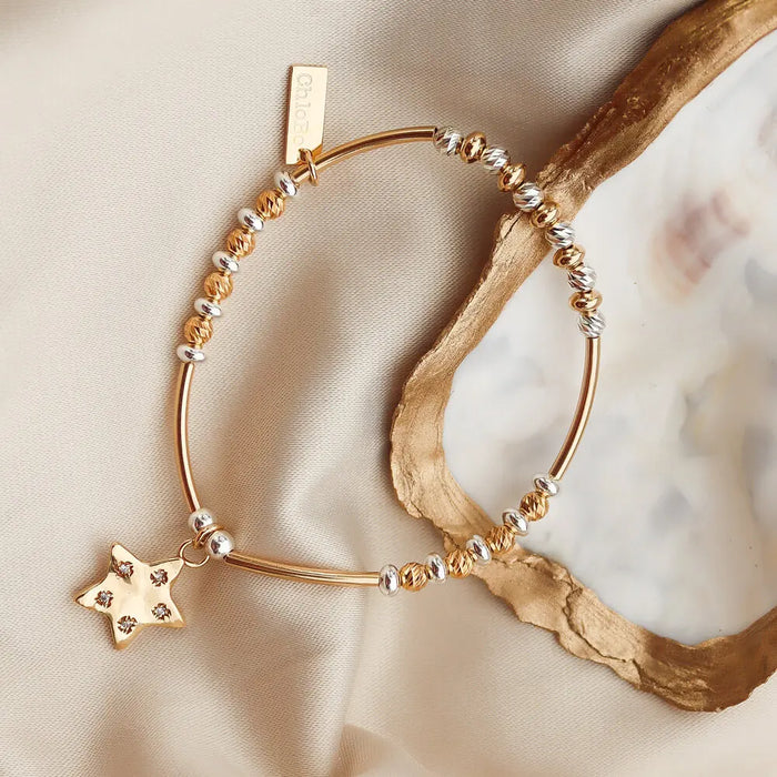 Chlobo Gold & Silver Sparkle Star Bracelet