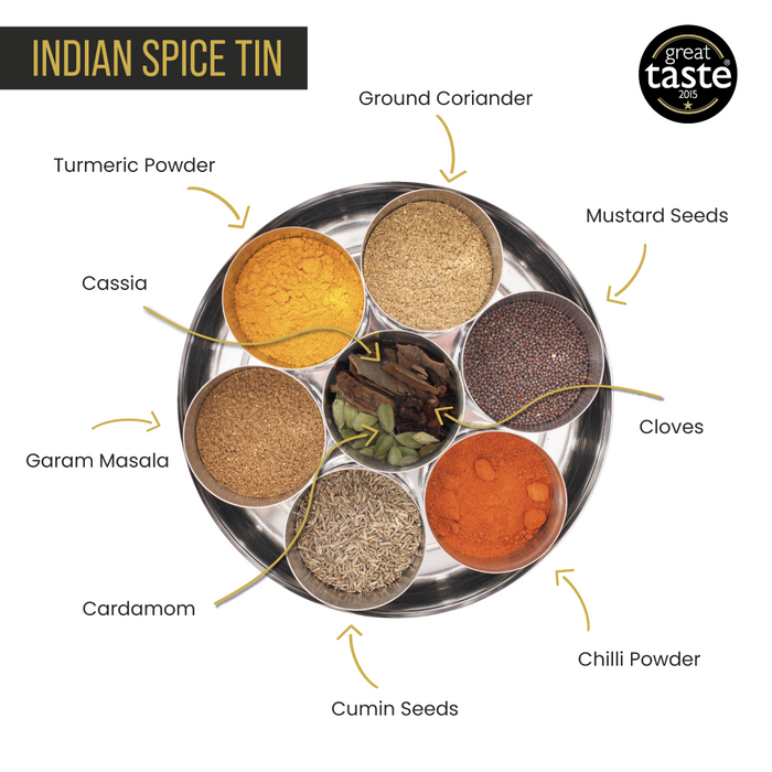 Spice Kitchen Indian Spice Tin 9 Spices