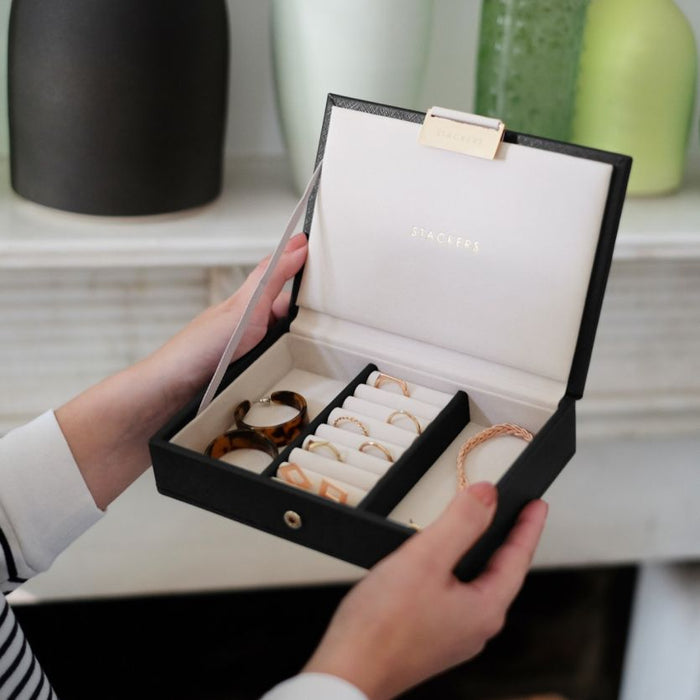 Stackers Black Mini Jewellery Box Lid — Maple Gifts
