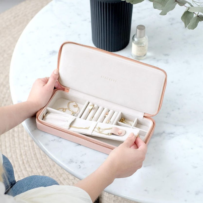 Stackers Blush Sleek Necklace Travel Jewellery Box