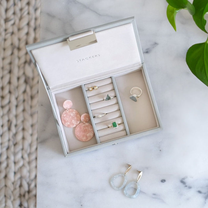 Stackers Pebble Grey Mini Jewellery Box Lid