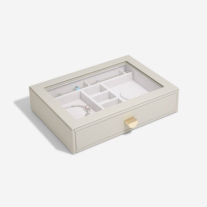 Stackers Oatmeal Classic Charm Display Drawer With Glass Lid