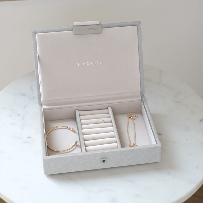 Stackers Pebble Grey Mini Jewellery Box Lid