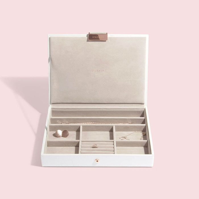 Stackers White & Rose Gold Classic Jewellery Box Lid