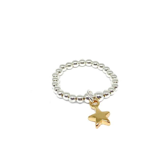 Clementine Rachel Star Charm Ring - Gold