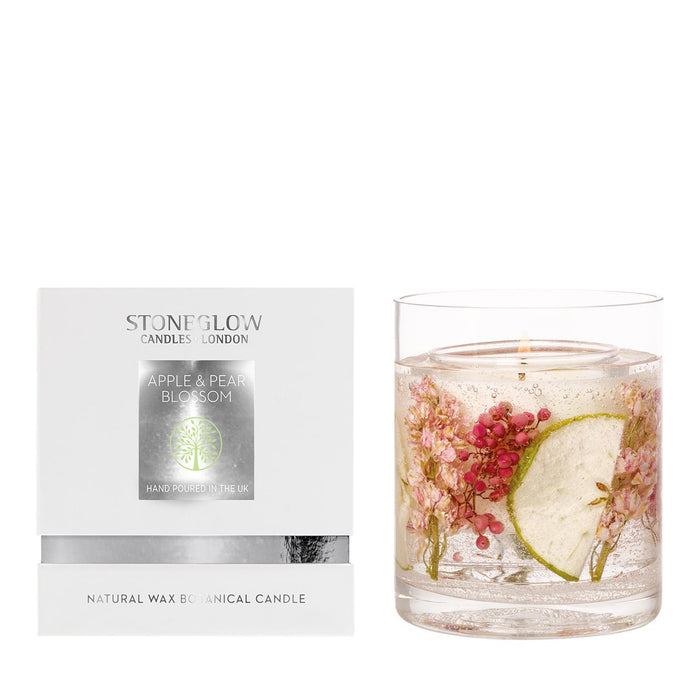 Stoneglow Nature's Gift Apple & Pear Blossom Natural Wax Scented Candle Gel Tumbler