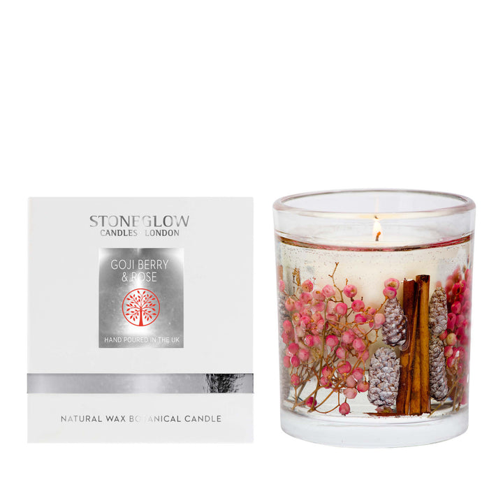 Stoneglow Nature's Gift Goji Berry & Rose Natural Wax Scented Candle Gel Tumbler