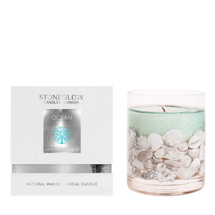 Stoneglow Nature's Gift Ocean Natural Wax Scented Candle Gel Tumbler