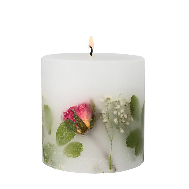 Stoneglow Nature's Gift Red Rose Scented Candle Inclusion Pillar