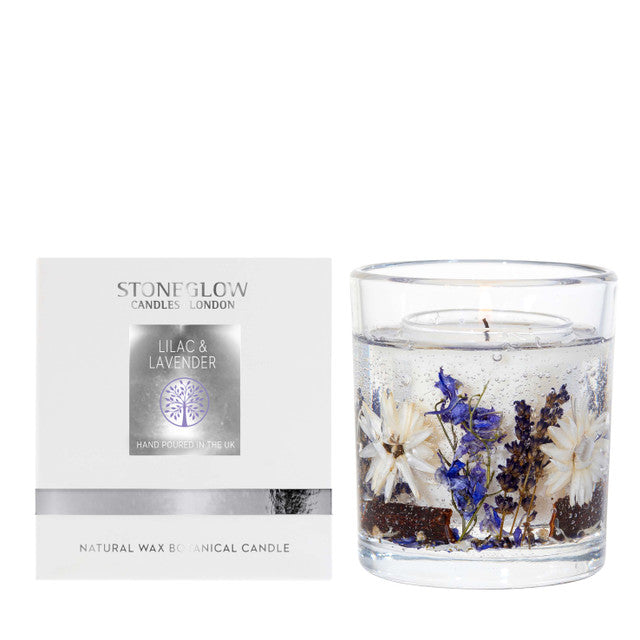 Stoneglow Nature's Gift Lilac & Lavender Natural Wax Scented Candle Gel Tumbler