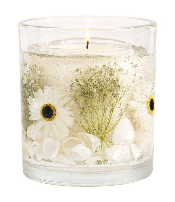 Stoneglow Nature's Gift Beach Daisy Natural Wax Scented Candle Gel Tumbler