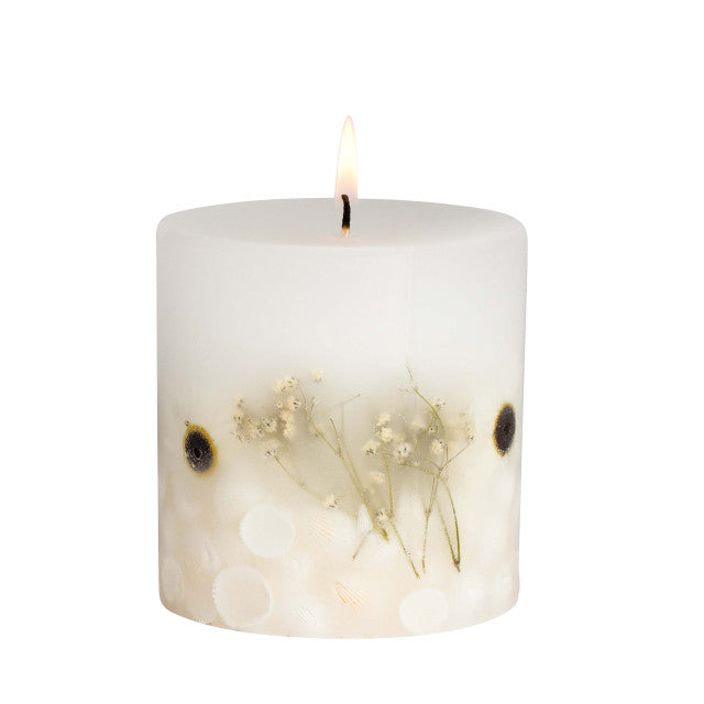 Stoneglow Nature's Gift Beach Daisy Scented Candle Inclusion Pillar