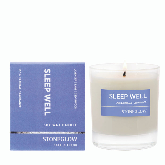 Stoneglow Sleep Well Lavender, Sage & Cedarwood Scented Tumbler Candle