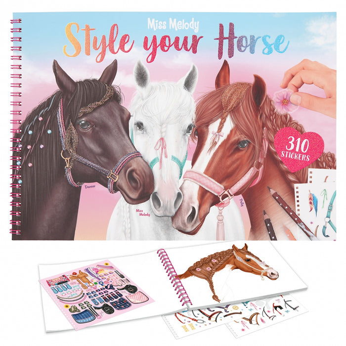 Miss Melody Style Your Horse Colouring Book