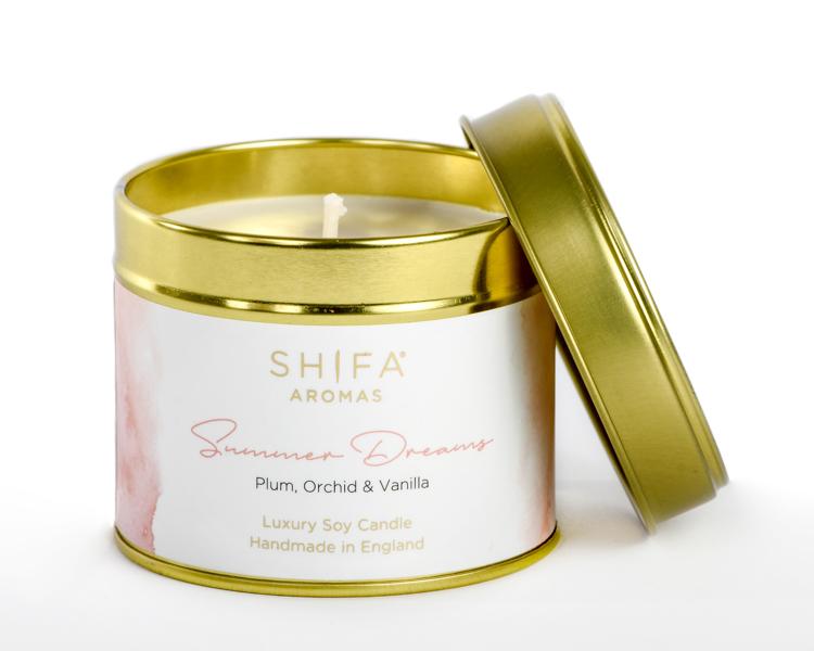 Shifa Aromas Luxury Tin Candle Summer Dreams