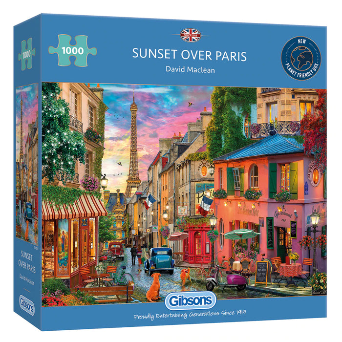 Gibsons Sunset Over Paris 1000pc Jigsaw Puzzle