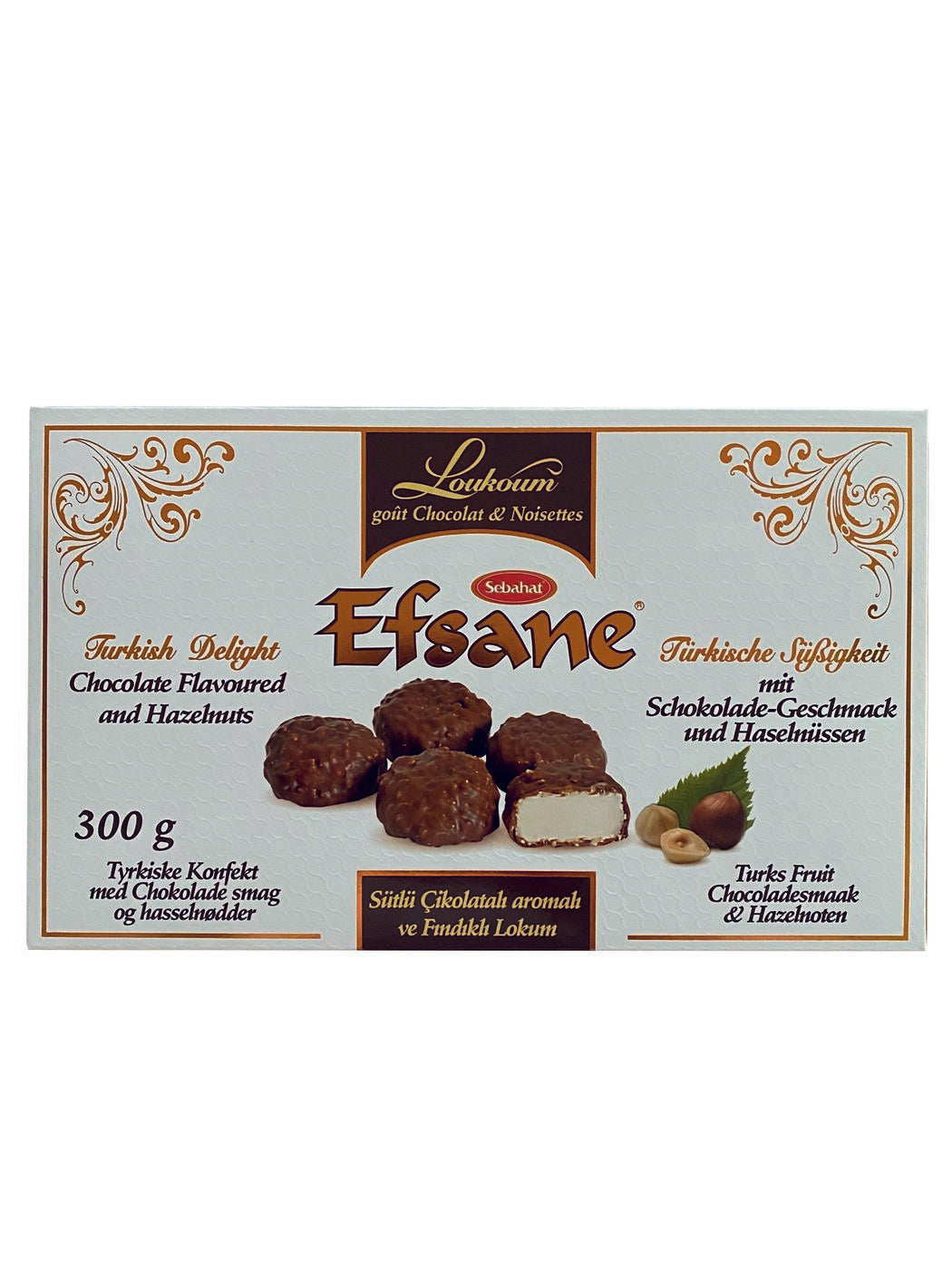 Loukoum Caramel Turkish Delight with Hazelnuts in Milk Chocolate