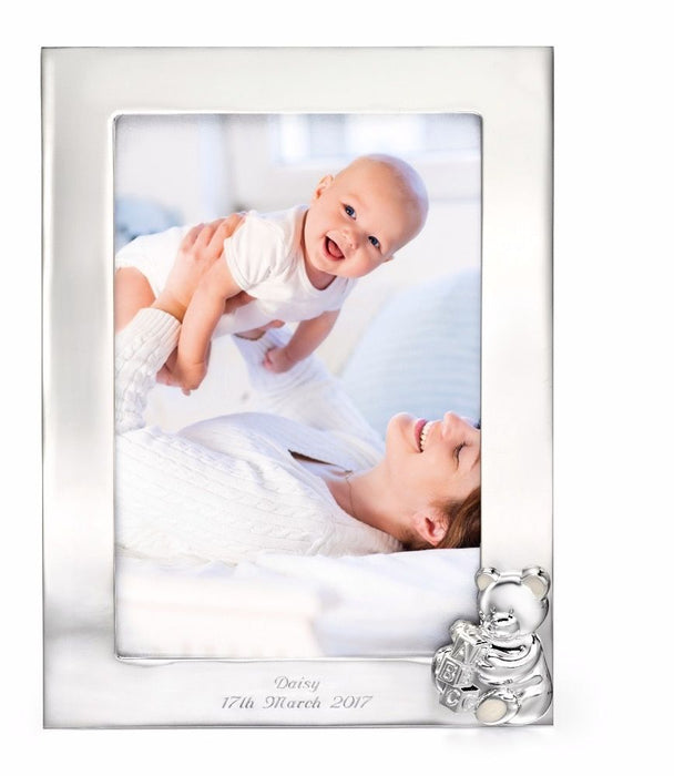Silver Plated Teddy Bear Picture Frame