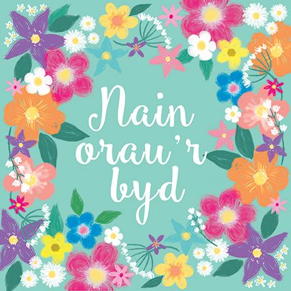 The Paintbox Nain Orau'r Byd - 'World's best Nan' Welsh Card