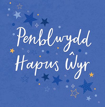 The Paintbox 'Penblwydd Hapus Wyr' - 'Happy Birthday Grandson' Welsh Card