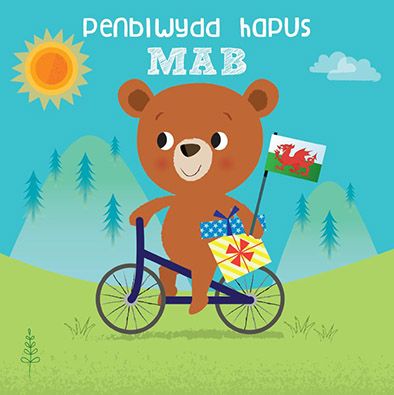 The Paintbox Bear 'Penblwydd Hapus Mab' - 'Happy Birthday Son' Welsh Card