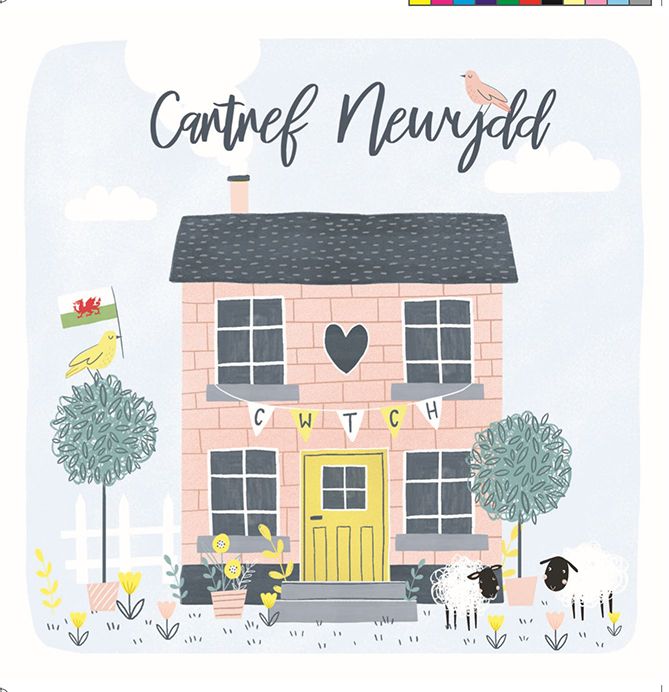 The Paintbox New home 'Cartref Newydd' Welsh Card