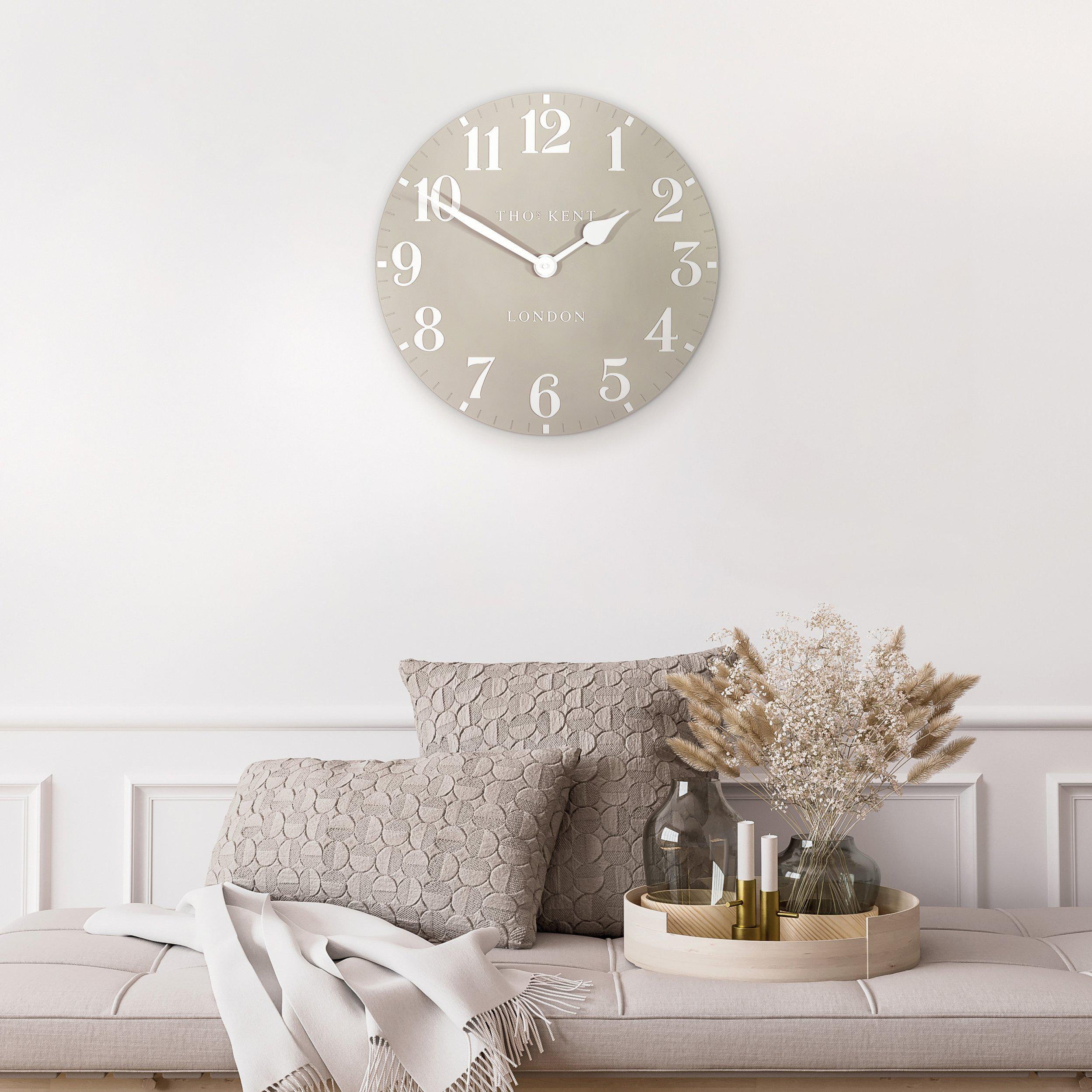 Thomas Kent 20" Arabic Wall Clock - Sand — Maple Gifts