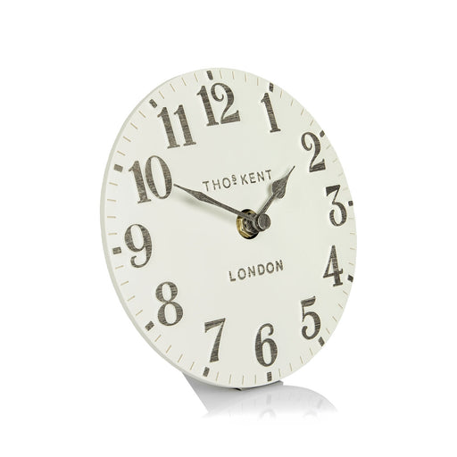 Thomas Kent Arabic 6" Limestone Mantel Clock