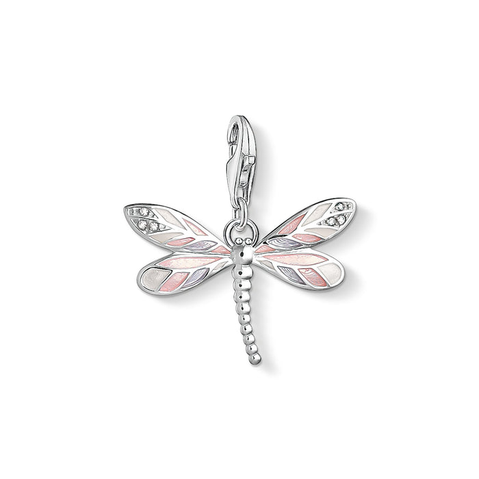 Thomas Sabo Pink Patterned Dragonfly Charm