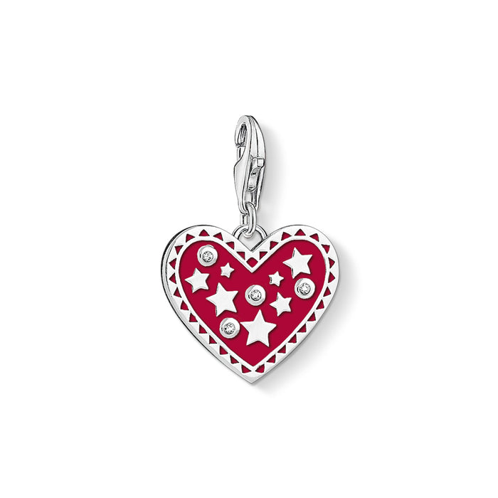 Thomas Sabo Red Heart with Stars Charm