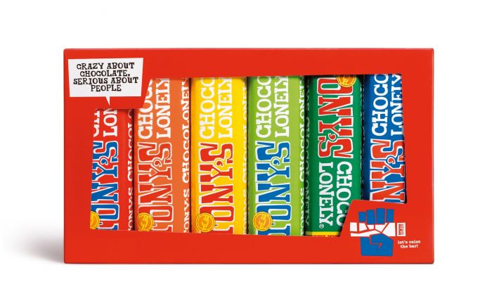 Tony's Chocolonely Chocolate Rainbow Tasting Pack