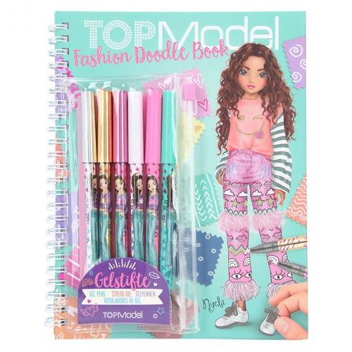 TopModel Fashion Doodle Book with Gel Pen Set