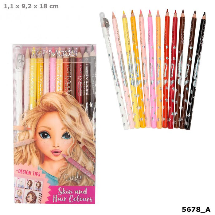 TopModel Coloured Pencil Set Skin and Hair Colours