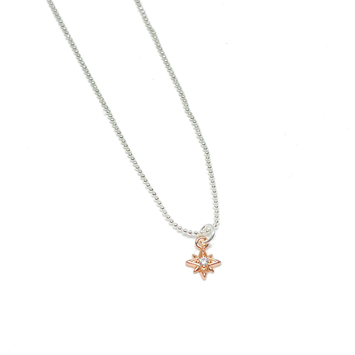 Clementine Una Mini Star Necklace - Rose Gold