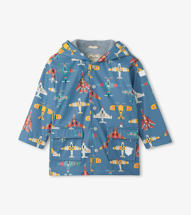 Hatley Flying Aircrafts Colour Changing Raincoat