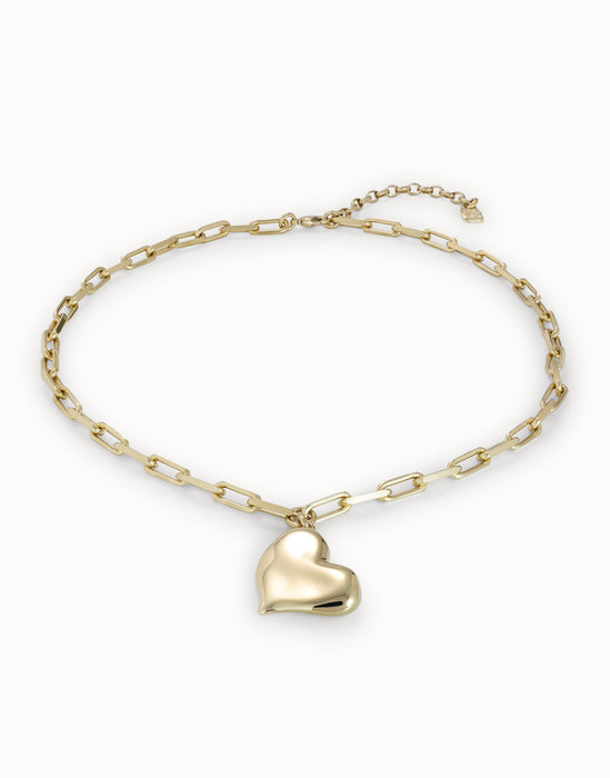 UNOde50 Gold Heart Beat Necklace