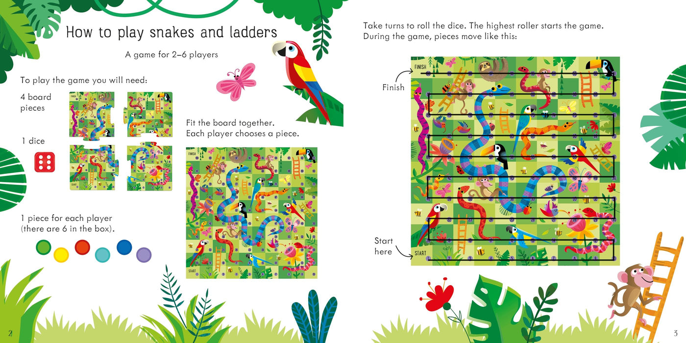 Usborne Snakes and Ladders Board Game