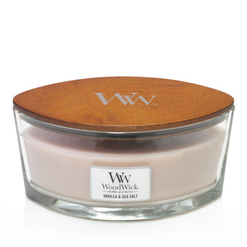Woodwick Vanilla and Sea Salt Ellipse Jar Candle