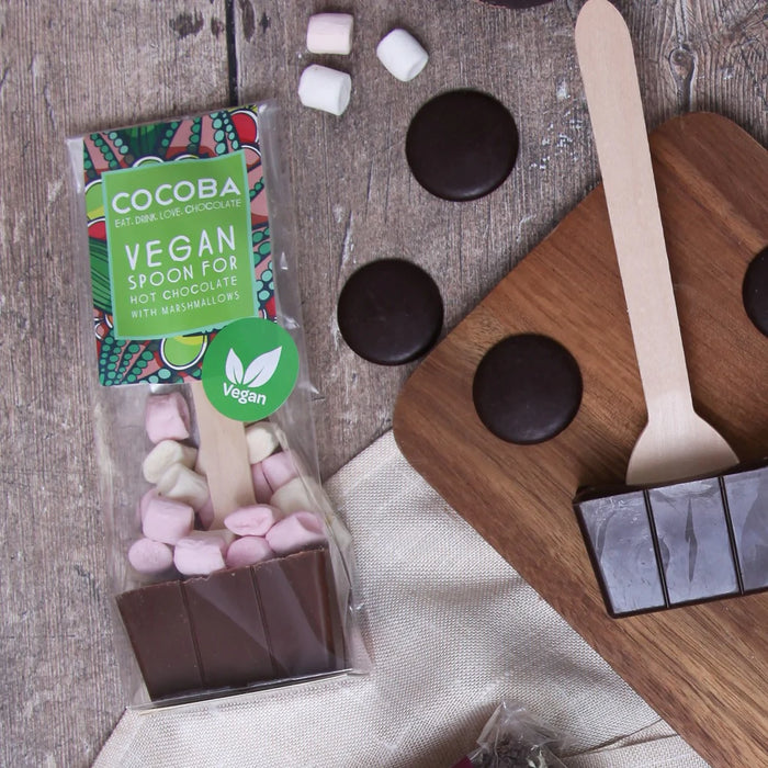 Cocoba Vegan Marshmallow Milk Hot Chocolate Spoon