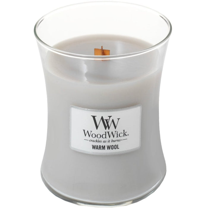 Woodwick Warm Wool Medium Jar Candle