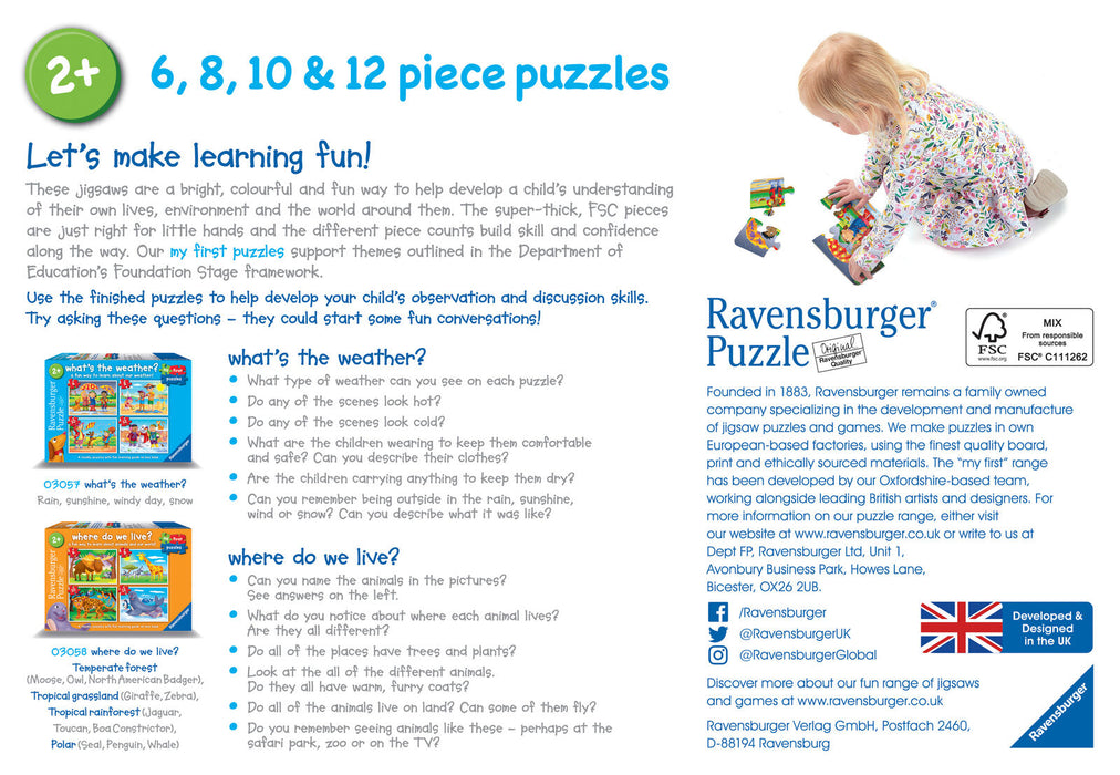Ravensburger What's the Weather Puzzle (6, 8, 10 & 12 Pieces)