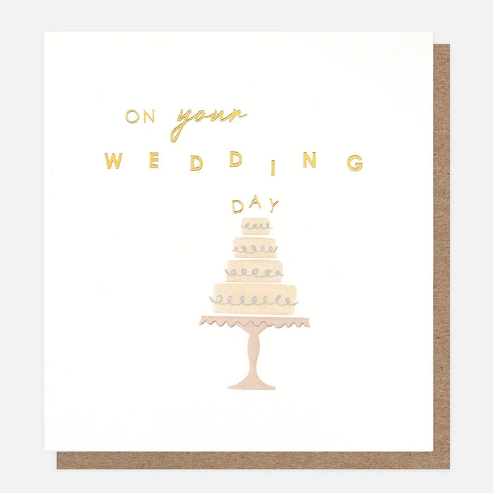 Caroline Gardner Layered Cake Wedding Card